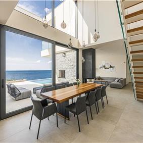 3 x 5 bedroom seafront villa with heated infinity pool near Rogoznica, sleeps 10